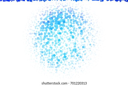 Light BLUE vector pattern. Brand-new rectangular template. Shining geometric sample. Repeating theme with rectangular shapes. Texture for your design.