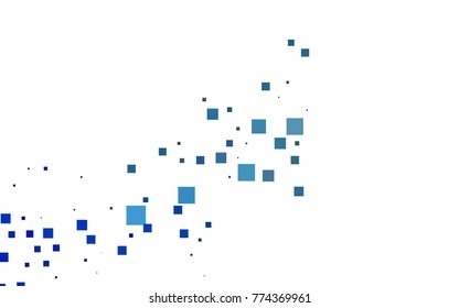 Light BLUE vector pattern. Brand-new rectangular template. Shining geometric sample. Repeating theme with rectangular shapes. Texture for your design.