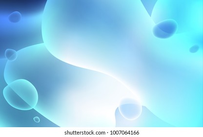 Light BLUE vector pattern with bubble shapes. A completely new color illustration in memphis style. Memphis style for your business design.