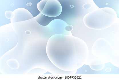Light BLUE vector pattern with bubble shapes. A completely new color illustration in memphis style. A completely new memphis design for your business.
