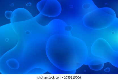 Light BLUE vector pattern with bubble shapes. Glitter abstract illustration with wry lines. New composition for your brand book.
