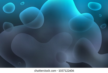 Light BLUE vector pattern with bubble shapes. Shining illustration, which consist of blurred lines, circles. The best blurred design for your business.