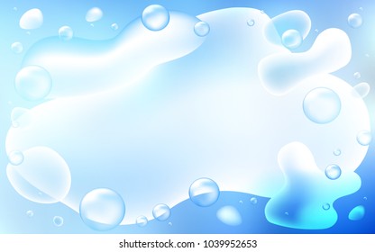 Light BLUE vector pattern with bubble shapes. Geometric illustration in memphis style with gradient.  Pattern for your business design.