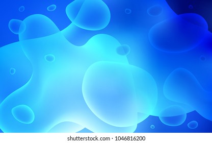 Light BLUE vector pattern with bubble shapes. Modern gradient abstract illustration with bandy lines. Brand-new design for your ads, poster, banner.