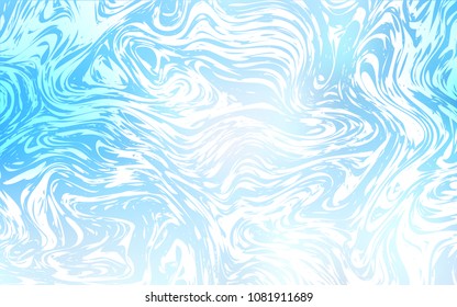 Light BLUE vector pattern with bubble shapes. A sample with blurred bubble shapes. Marble design for your web site.