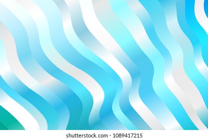 Light BLUE vector pattern with bubble shapes. Shining illustration, which consist of blurred lines, circles. Pattern for your business design.
