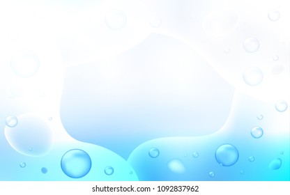 Light BLUE vector pattern with bubble shapes. Colorful illustration in abstract memphis style with gradient. Memphis style for your business design.