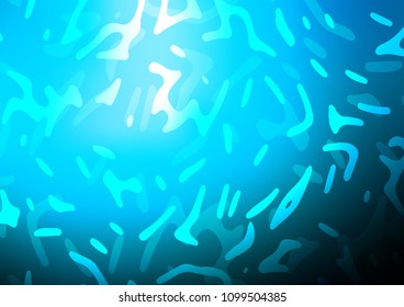 Light BLUE vector pattern with bubble shapes. Shining illustration, which consist of blurred lines, circles. Marble style for your business design.