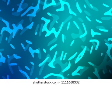 Light BLUE vector pattern with bubble shapes. Modern gradient abstract illustration with bandy lines. A completely new template for your business design.