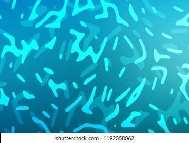 Light BLUE vector pattern with bubble shapes. Colorful abstract illustration with gradient lines. A completely new marble design for your business.