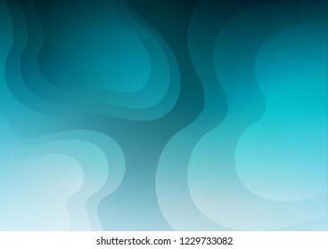 Light BLUE vector pattern with bubble shapes. Glitter abstract illustration with wry lines. Marble design for your web site.