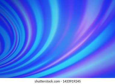 Light BLUE vector pattern with bubble shapes. Modern gradient abstract illustration with bandy lines. A completely new marble design for your business.