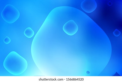 Light BLUE vector pattern with bubble shapes. Modern gradient abstract illustration with bandy lines. Brand-new design for your ads, poster, banner.