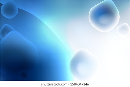 Light BLUE vector pattern with bubble shapes. Shining illustration, which consist of blurred lines, circles. The elegant pattern for brand book.
