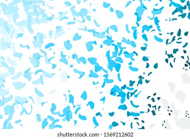 Light BLUE vector pattern with chaotic shapes. Modern abstract illustration with colorful random forms. Modern design for your business card.