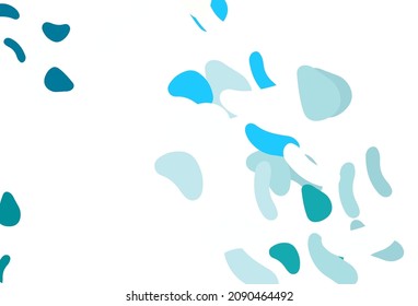 Light blue vector pattern with chaotic shapes. Colorful chaotic forms with gradient in modern style. Elegant design for wallpapers.