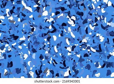 Light BLUE vector pattern with chaotic shapes. Illustration with colorful gradient shapes in abstract style. Elegant design for wallpapers.