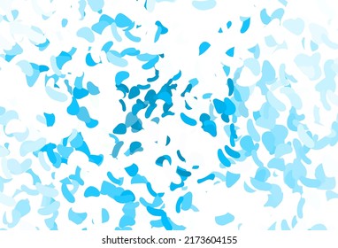 Light BLUE vector pattern with chaotic shapes. Illustration with colorful gradient shapes in abstract style. Elegant design for wallpapers.