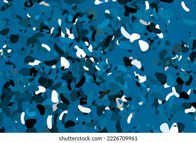 Light BLUE vector pattern with chaotic shapes. Colorful chaotic forms with gradient in modern style. Elegant design for wallpapers.