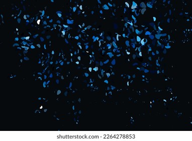 Light BLUE vector pattern with chaotic shapes. Decorative design in abstract style with random forms. Modern design for your business card.