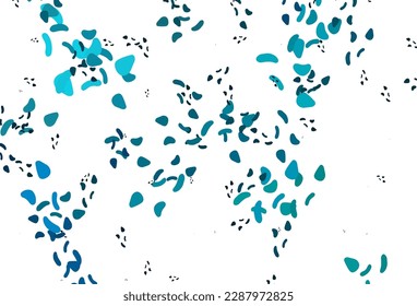 Light BLUE vector pattern with chaotic shapes. Decorative design in abstract style with random forms. Modern design for your business card.