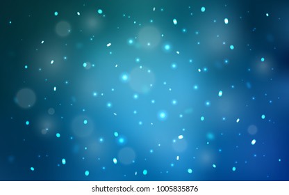 Light BLUE vector pattern with christmas snowflakes. Blurred decorative design in xmas style with snow. The template can be used as a new year background.