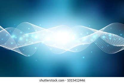 Light BLUE vector pattern with christmas ribbons. Glitter abstract illustration with colorful confetti, ribbons. New design for ad, poster, banner of your Party.