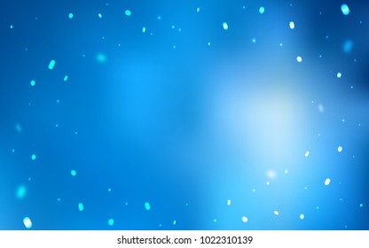 Light BLUE vector pattern with christmas snowflakes. Blurred decorative design in xmas style with snow. The pattern can be used for new year leaflets.