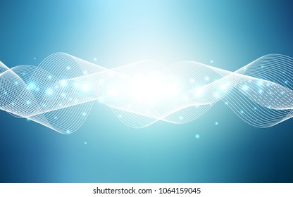 Light BLUE vector pattern with christmas ribbons. Blurred decorative design in anniversary style with confetti. Beautiful design for your business advert of anniversary.