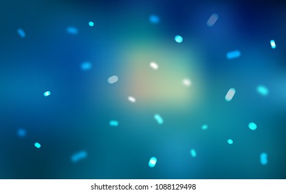 Light BLUE vector pattern with christmas snowflakes. Snow on blurred abstract background with gradient. The pattern can be used for new year leaflets.