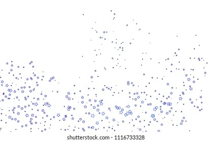 Light BLUE vector pattern with christmas stars. Decorative shining illustration with stars on abstract template. Smart design for your business advert.