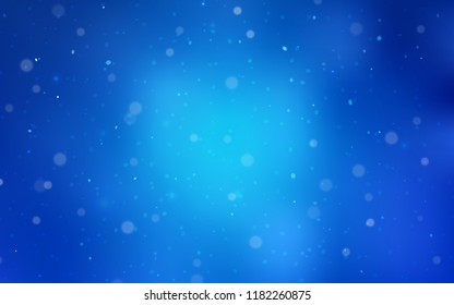Light BLUE vector pattern with christmas snowflakes. Decorative shining illustration with snow on abstract template. New year design for your business advert.