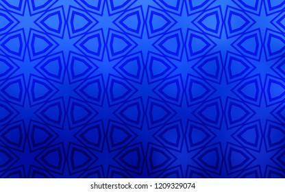 Light BLUE vector pattern with christmas stars. Stars on blurred abstract background with gradient. Best design for your ad, poster, banner.