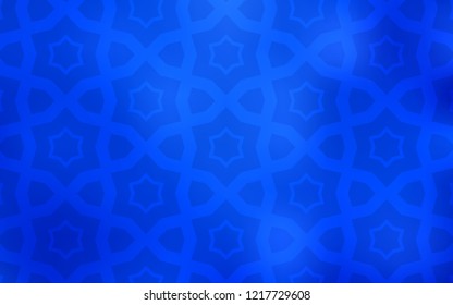 Light BLUE vector pattern with christmas stars. Glitter abstract illustration with colored stars. Best design for your ad, poster, banner.