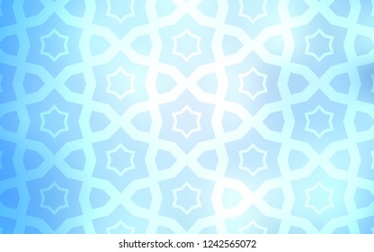 Light BLUE vector pattern with christmas stars. Decorative illustration with stars on abstract template. Pattern for new year ad, booklets.