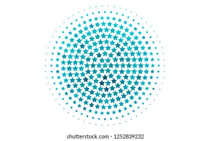 Light BLUE vector pattern with christmas stars. Modern geometrical abstract illustration with stars. The pattern can be used for new year ad, booklets.
