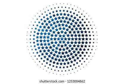 Light BLUE vector pattern with christmas stars. Blurred decorative design in simple style with stars. The pattern can be used for new year ad, booklets.