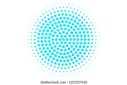 Light BLUE vector pattern with christmas stars. Blurred decorative design in simple style with stars. Best design for your ad, poster, banner.