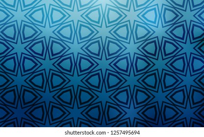 Light BLUE vector pattern with christmas stars. Blurred decorative design in simple style with stars. Pattern for websites, landing pages.