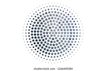 Light BLUE vector pattern with christmas stars. Shining colored illustration with stars. The pattern can be used for new year ad, booklets.
