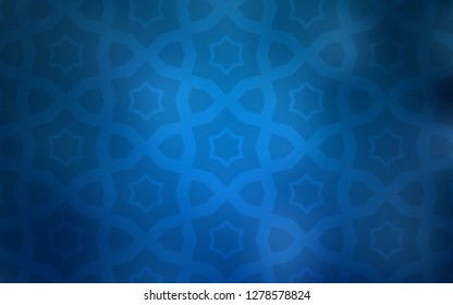 Light BLUE vector pattern with christmas stars. Blurred decorative design in simple style with stars. Template for sell phone backgrounds.