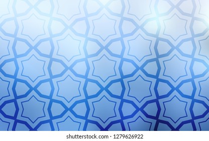 Light BLUE vector pattern with christmas stars. Decorative illustration with stars on abstract template. Pattern for new year ad, booklets.