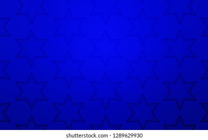 Light BLUE vector pattern with christmas stars. Shining colored illustration with stars. Pattern for new year ad, booklets.