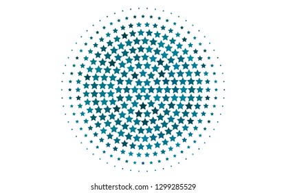 Light BLUE vector pattern with christmas stars. Blurred decorative design in simple style with stars. The template can be used as a background.