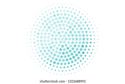 Light BLUE vector pattern with christmas stars. Stars on blurred abstract background with gradient. The pattern can be used for new year ad, booklets.