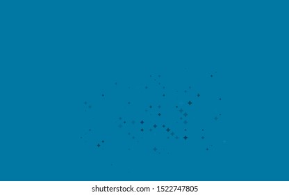 Light BLUE vector pattern with christmas stars. Decorative shining illustration with stars on abstract template. The template can be used as a background.