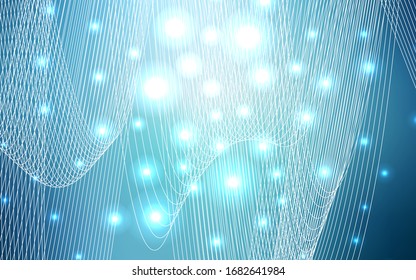 Light BLUE vector pattern with christmas ribbons. Beautiful colored illustration with ribbon in celebration style. New design for ad, poster, banner of your Party.