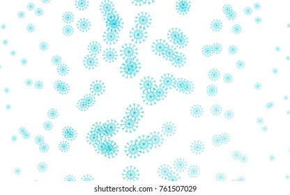 Light BLUE vector pattern with christmas snowflakes. Shining colored illustration with snow in christmas style. New year design for your ad, poster, banner. Light BLUE vector pattern with christmas snowflakes. Shining colored illustration with snow in christmas style. New year design for your ad, poster, banner.