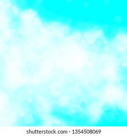 Light BLUE vector pattern with circles. Abstract decorative design in gradient style with bubbles. Design for posters, banners.