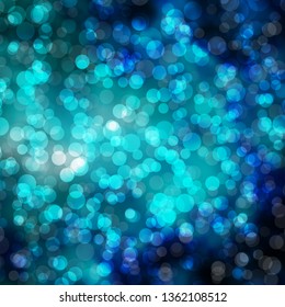 Light BLUE vector pattern with circles. Glitter abstract illustration with colorful drops. New template for your brand book.